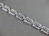 ESTATE WIDE 1.40CT DIAMOND 14KT WHITE GOLD 3D FILIGREE MILGRAIN TENNIS BRACELET