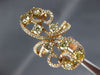 ESTATE LARGE 1.72CT WHITE & FANCY YELLOW DIAMOND 18K ROSE GOLD FLOWER HEART RING