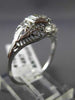 ANTIQUE .15CT DIAMOND 14KT WHITE GOLD 3D CLASSIC FILIGREE ENGAGEMENT RING #19970