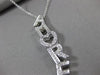 ESTATE LARGE .70CT DIAMOND 14K WHITE GOLD FLOATING 'LOVE' 'AMORE' PENDANT #17866