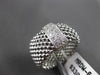 ESTATE WIDE .35CT DIAMOND 14KT WHITE GOLD PAVE FLEXIBLE WOVEN MESH RING F/G VS