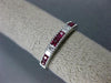 ESTATE .54CT DIAMOND & AAA RUBY 14K WHITE GOLD CLASSIC MILGRAIN ANNIVERSARY RING