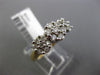 ESTATE LARGE .75CT DIAMOND 14KT TWO TONE GOLD 3 FLOWER PAST PRESENT FUTURE RING