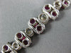 ESTATE LARGE 10.50CT DIAMOND & AAA RUBY PLATINUM 3D JOURNEY LOVE TENNIS BRACELET