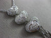 ESTATE LARGE 2.23CT DIAMOND 18KT WHITE GOLD 3D HEART JOURNEY LARIAT LOVE PENANT