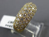 ANTIQUE WIDE 2.0CT DIAMOND 14K YELLOW GOLD PAVE MULTI ROW ANNIVERSARY RING #3544