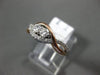 ESTATE .35CT DIAMOND 14K WHITE & ROSE GOLD 3D 2 STONE INFINITY LOVE PROMISE RING