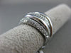 ESTATE WIDE .85CT ROUND DIAMOND 14KT WHITE GOLD MULTI ROW CRISS CROSS LOVE RING