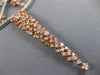 ESTATE LARGE GIA 19.52CT WHITE & PINK DIAMOND 18KT 2 TONE GOLD ETERNITY NECKLACE