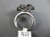 ESTATE LARGE 2.02CT WHITE & BLACK DIAMOND 18KT WHITE GOLD MULTI LEAF FLOWER RING