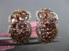 ESTATE LARGE 4.90CT DIAMOND 18KT WHITE & ROSE GOLD MULTI SHAPE CLIP ON EARRINGS