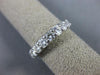 ESTATE WIDE 1.4CT DIAMOND 14KT WHITE GOLD 8 STONE WEDDING ANNIVERSARY RING 19752