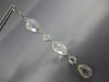 ESTATE EXTRA LARGE AAA CRYSTAL 14KT WHITE GOLD 3D MULTI SHAPE HANGING EARRINGS