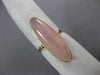 ESTATE EXTRA LARGE 9.0CT AAA CABOCHON PINK QUARTZ 14KT YELLOW GOLD OVAL FUN RING