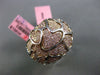 ESTATE MASSIVE 1.41CT DIAMOND 18KT WHITE & ROSE GOLD 3D PEBBLED LOOK PAVE RING