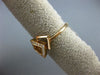 ESTATE .10CT DIAMOND 14KT ROSE GOLD 3D SQUARE LOVE KNOT PAST PRESENT FUTURE RING