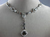 ESTATE LARGE GIA 15.17CT WHITE & CHOCOLATE FANCY DIAMOND 18K WHITE GOLD NECKLACE