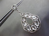 ESTATE LARGE .81CT DIAMOND & WHITE SAPPHIRE 14KT WHITE GOLD 3D HANGING EARRINGS