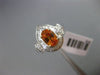 ESTATE WIDE 1.65CT DIAMOND & CITRINE 18KT WHITE GOLD PEAR SHAPE ENGAGEMENT RING