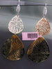 ESTATE LARGE .60CT DIAMOND 14KT WHITE YELLOW & ROSE GOLD SUNBURST PAVE EARRINGS