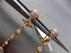 ESTATE LARGE 3.22CT DIAMOND 18K ROSE GOLD DIAMOND BY THE YARD FILIGREE EARRINGS