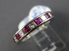 ESTATE 1.10CT DIAMOND & AAA RUBY 14K WHITE GOLD CLASSIC CHANNEL ANNIVERSARY RING