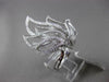 ESTATE MASSIVE 1.25CT DIAMOND 18KT WHITE GOLD FLORAL 3D PAVE FLAME FUN RING