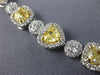 ESTATE GIA 25.1CT WHITE & FANCY YELLOW DIAMOND 18KT TWO TONE GOLD LOVE NECKLACE