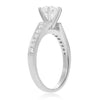 ESTATE .3CT DIAMOND 14K WHITE GOLD SOLITAIRE GRADUATING MILGRAIN ENGAGEMENT RING