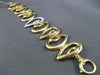 ESTATE LARGE & WIDE 1.10CT DIAMOND 18KT TWO TONE GOLD PEAR SHAPE TOGGLE BRACELET