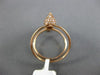 ESTATE WIDE .31CT ROUND DIAMOND 14KT ROSE GOLD 3D CLASSIC TWO ROW SPIKE FUN RING