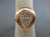 ESTATE WIDE .28CT DIAMOND 14KT ROSE GOLD 3D PEAR SHAPED PAVE ANNIVERSARY RING