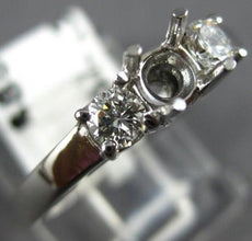 .30CT DIAMOND 14KT WHITE GOLD 3D ROUND 3 STONE SEMI MOUNT ENGAGEMENT RING #20207