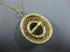 ANTIQUE LARGE OLD MINE DIAMOND & ONYX 14KT TWO TONE GOLD FILIGREE PENDANT #26413