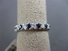 ESTATE .64CT DIAMOND & AAA SAPPHIRE 14K WHITE GOLD COMFORT FIT ANNIVERSARY RING