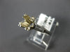 ESTATE .34CT DIAMOND PLATINUM 3 STONE FISHTAIL SEMI MOUNT ENGAGEMENT RING #15679
