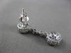 ESTATE 1.50CT DIAMOND 14KT WHITE GOLD DIAMOND BY THE YARD CLUSTER DROP EARRINGS