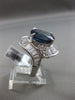 ESTATE MASSIVE 10.52CT DIAMOND & AAA TANZANITE 18K WHITE GOLD 3D ENGAGEMENT RING