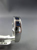 ESTATE 1.18CT DIAMOND & AAA SAPPHIRE 18KT WHITE GOLD CHANNEL ANNIVERSARY RING