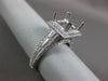 ESTATE LARGE 1.41CT DIAMOND 14KT WHITE GOLD PRINCESS SEMI MOUNT ENGAGEMENT RING