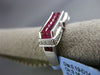 ESTATE WIDE 3.35CT DIAMOND & AAA RUBY 18K WHITE GOLD 3D ETOILE DOUBLE SIDED RING