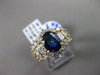 ESTATE WIDE 2.95CT DIAMOND & AAA SAPPHIRE 18KT YELLOW GOLD ENGAGEMENT RING !!