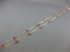 ESTATE 8.64CT AAA RUBY 14KT YELLOW GOLD 3D OVAL BY THE YARD TIN CUP FUN NECKLACE