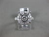 ESTATE LARGE 1.37CT ROUND DIAMOND 18KT WHITE GOLD 3D SEMI MOUNT ENGAGEMENT RING