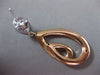 ESTATE LARGE 1.0CT DIAMOND 18KT WHITE & ROSE GOLD LOVE KNOT PEAR SHAPE EARRING