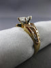 ANTIQUE .86CT DIAMOND 14KT YELLOW GOLD MARQUISE FILIGREE ENGAGEMENT RING #19852