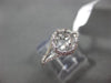 ESTATE .43CT DIAMOND 14KT WHITE GOLD 3D HALO FILIGREE SEMI MOUNT ENGAGEMENT RING