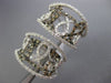 WIDE 1.20CT WHITE & CHOCOLATE FANCY DIAMOND 14KT WHITE GOLD 3D INFINITY EARRINGS
