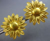 ANTIQUE 24K YELLOW GOLD 3D CLASSIC HANDCRAFTED FILIGREE FLOWER SUNBURST EARRINGS