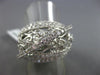 ESTATE 2.05CT DIAMOND 18KT WHITE GOLD 3D MULTI ROW CRISS CROSS FILIGREE FUN RING